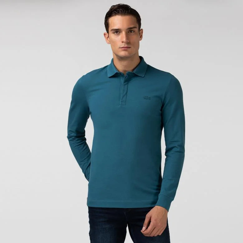 Smart Paris long sleeve stretch cotton Polo Shirt - PH2481