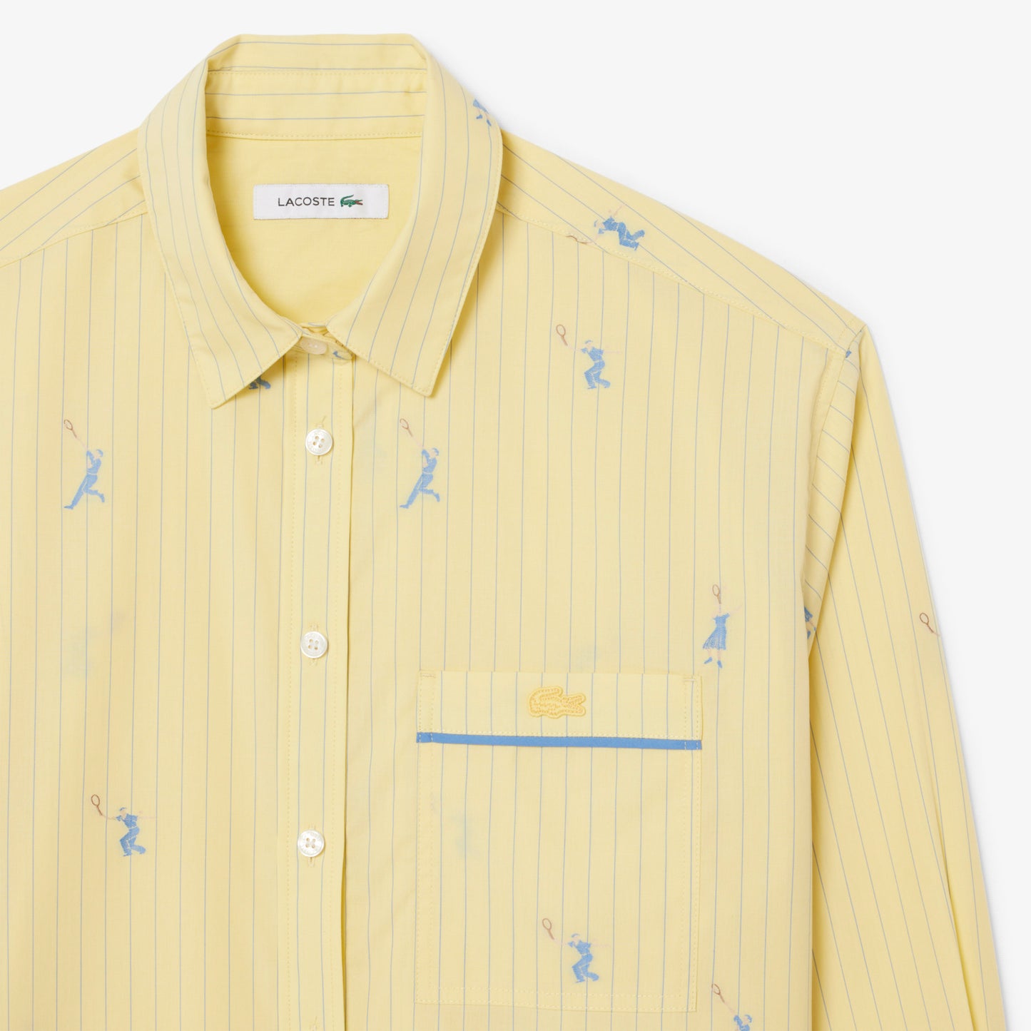 Oversized Shirt with Jacquard Motifs-CF0586