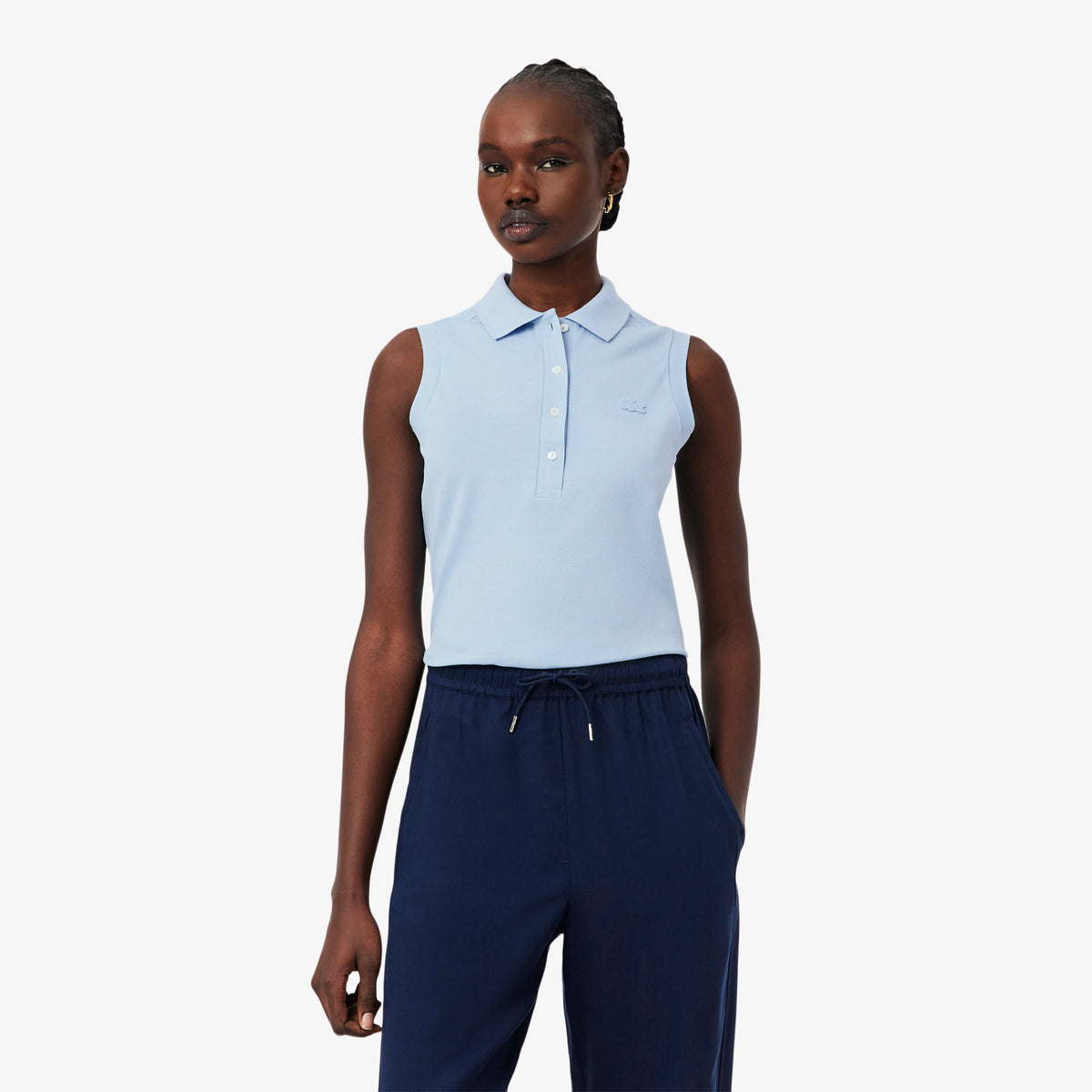 Slim Fit L.12.D Sleeveless Stretch Polo Shirt-PF5445
