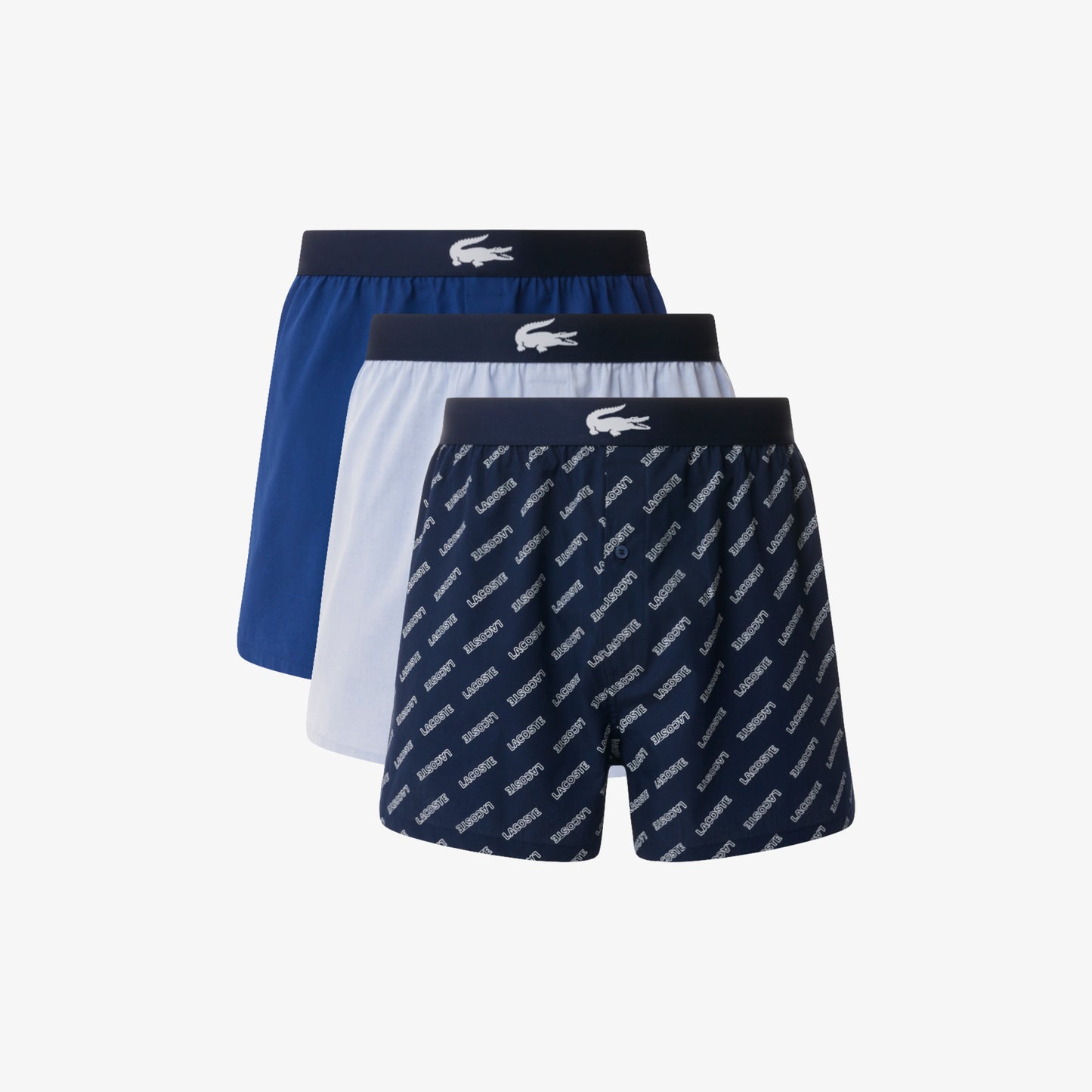 3-Pack Plain and Print Cotton Boxers-7H2387