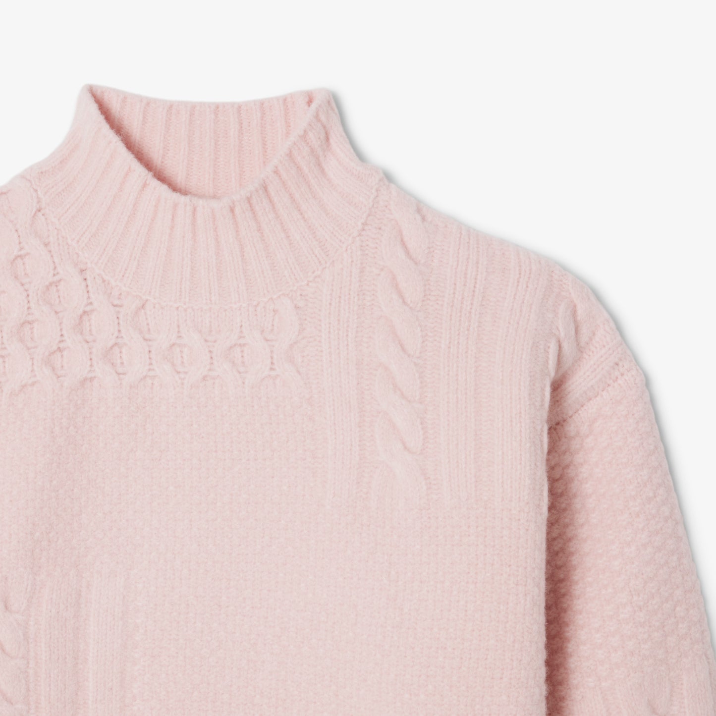 Patchwork Effect High Neck Wool Sweater - AF3974