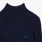 High Neck Ribbed Knit Merino Wool Sweater-AF4189