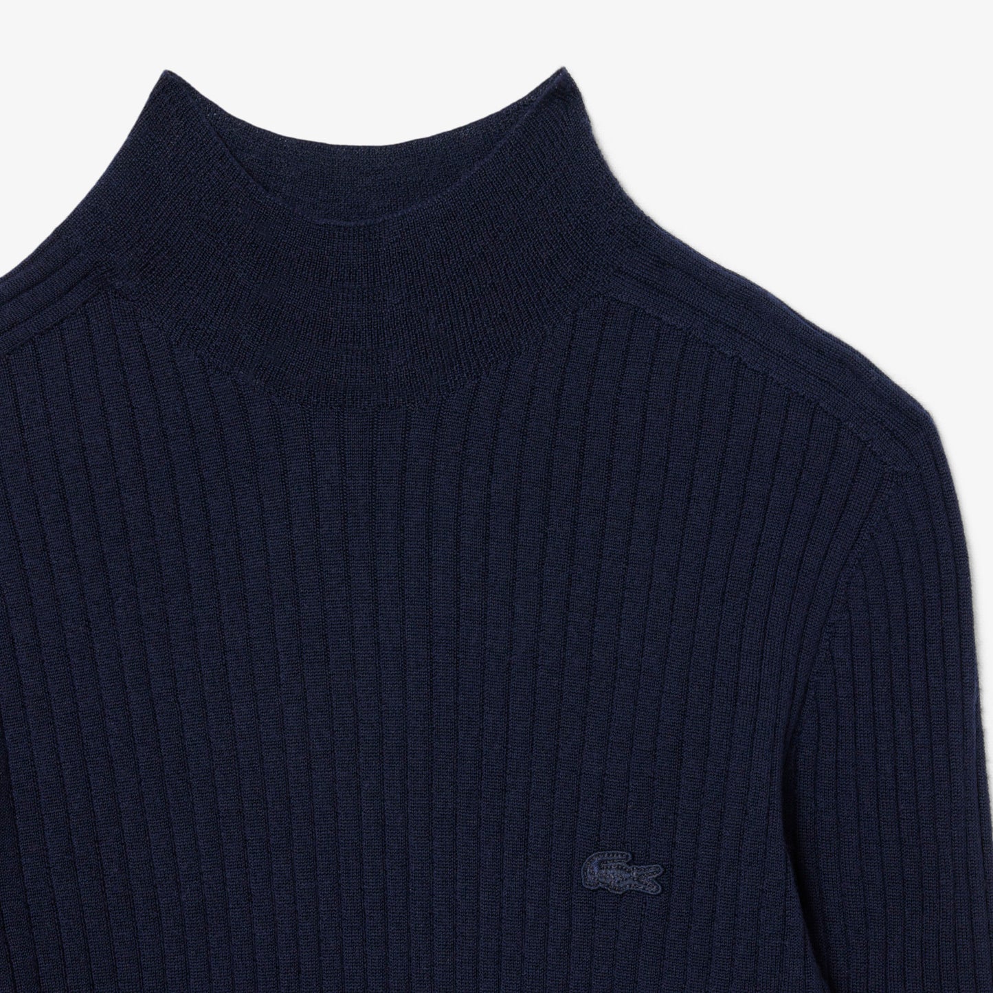 High Neck Ribbed Knit Merino Wool Sweater-AF4189
