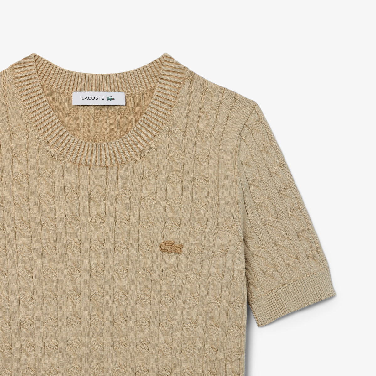 Washed Effect Cable Knit Sweater-AF9277