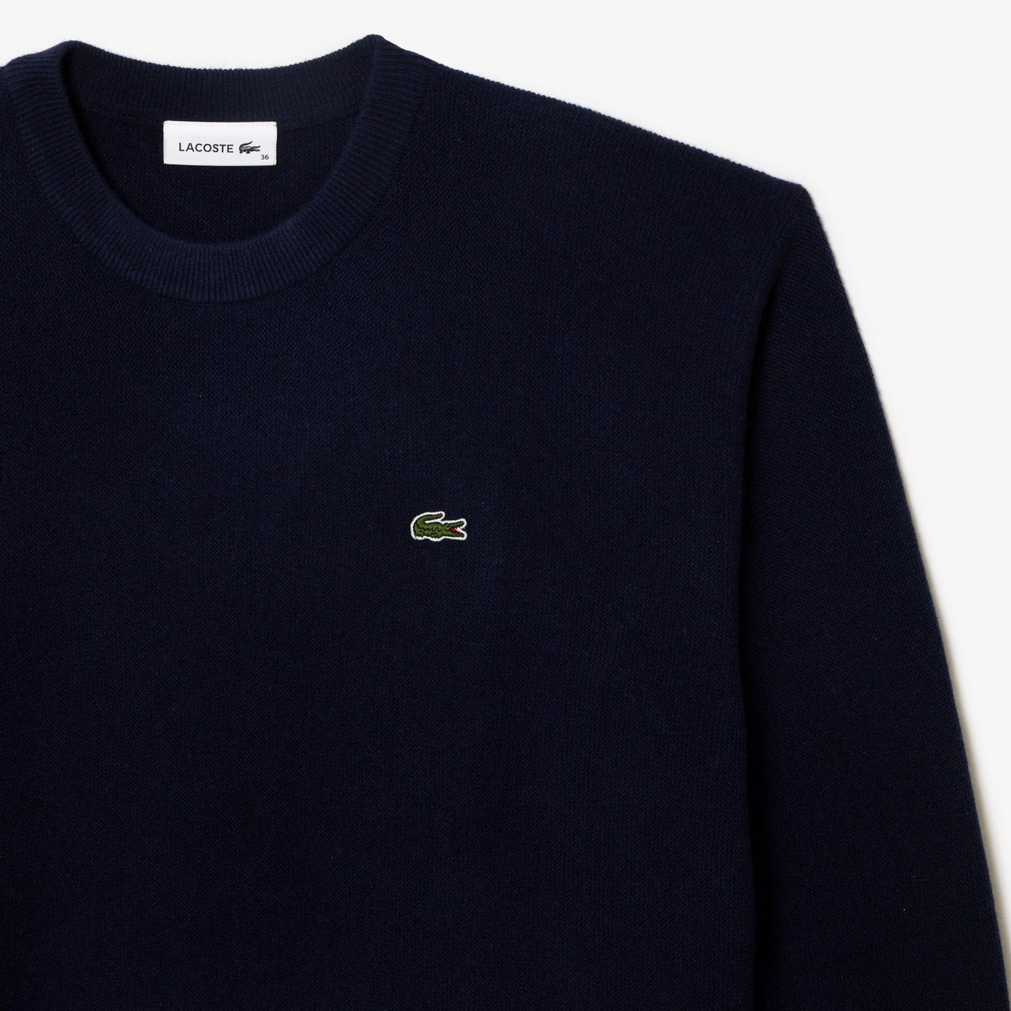 Relaxed Fit Carded Wool Moss Stitch Sweater-AF9551