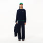 Relaxed Fit Carded Wool Moss Stitch Sweater-AF9551