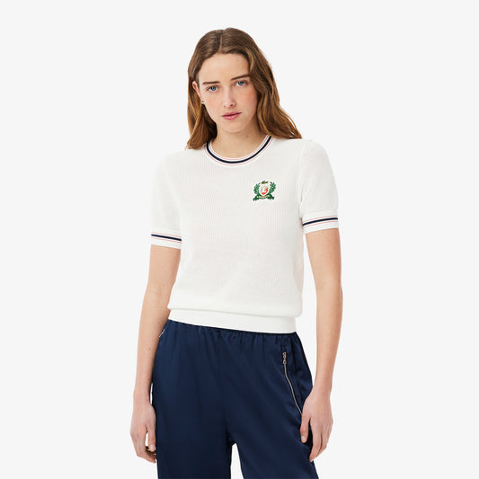 French Made Embroidered Shield Sweater-AF9561