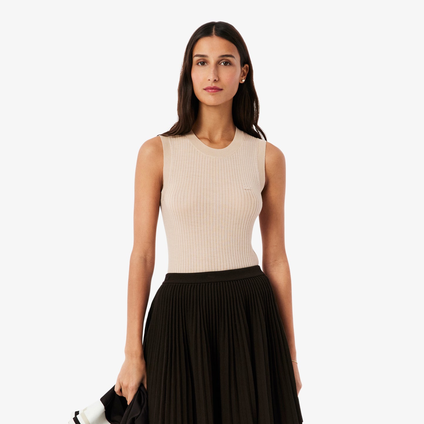 Merino Wool 3D Knit Sleeveless Sweater-AF9988