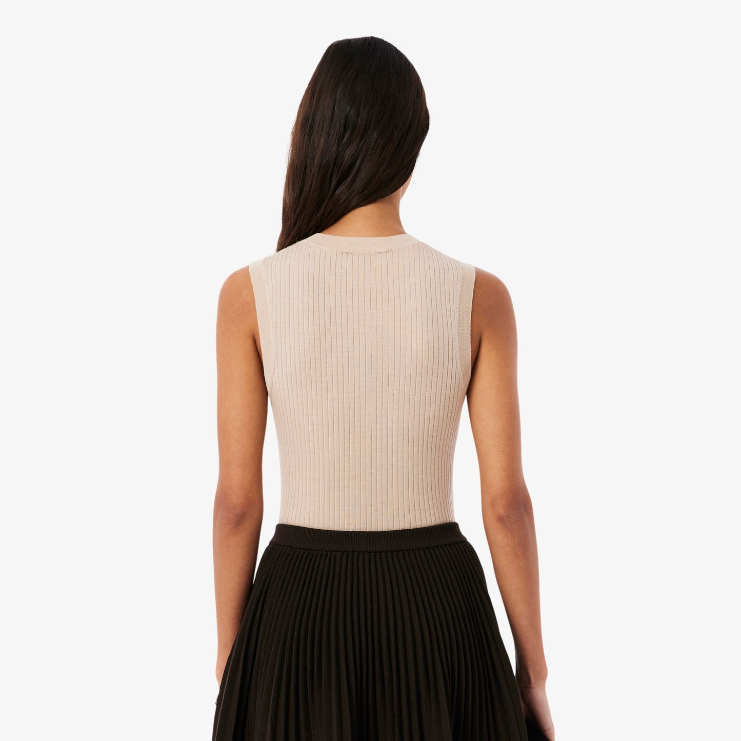 Merino Wool 3D Knit Sleeveless Sweater-AF9988