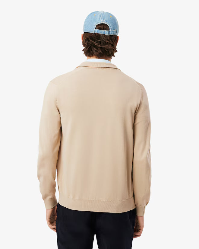 Zipped High Neck Cotton Sweater - AH1957