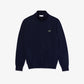 Zipped High Neck Cotton Sweater-AH1957