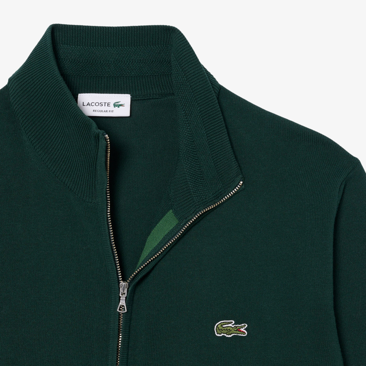 Zipped High Neck Cotton Sweater-AH1957