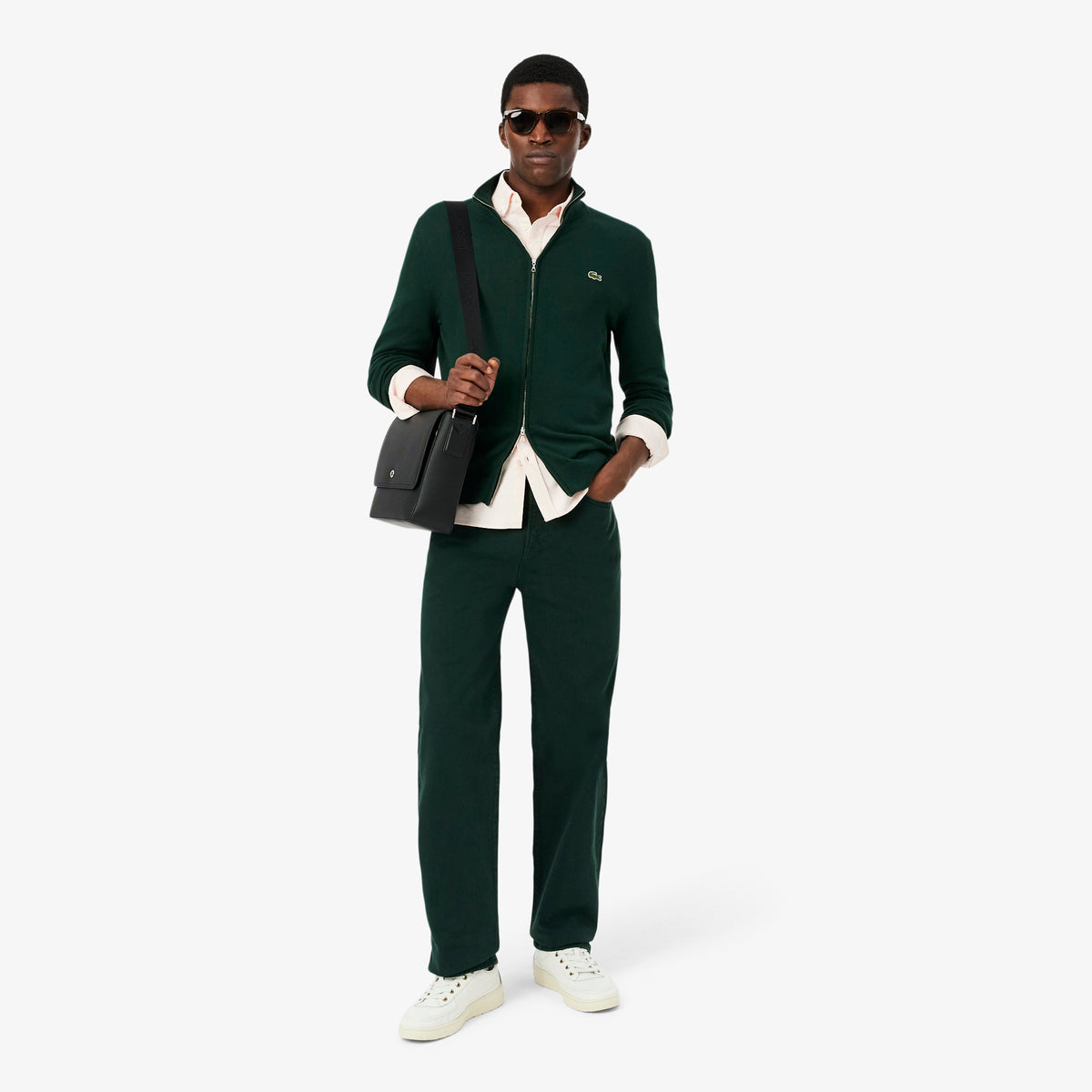 Zipped High Neck Cotton Sweater-AH1957