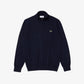 Zipped High Neck Cotton Sweater-AH1980