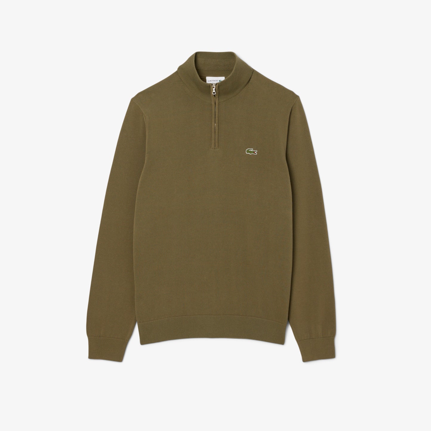 Zipped High Neck Cotton Sweater - AH1980