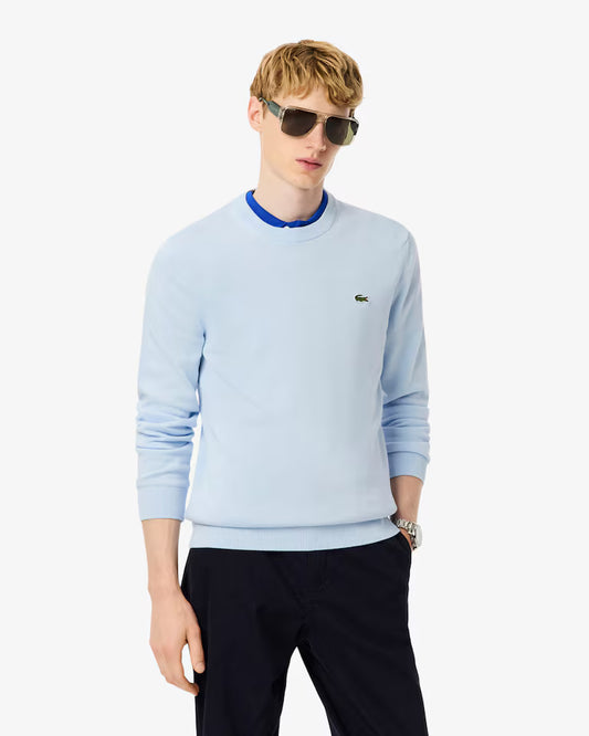 Monochrome Crew Neck Cotton Sweater-AH1985