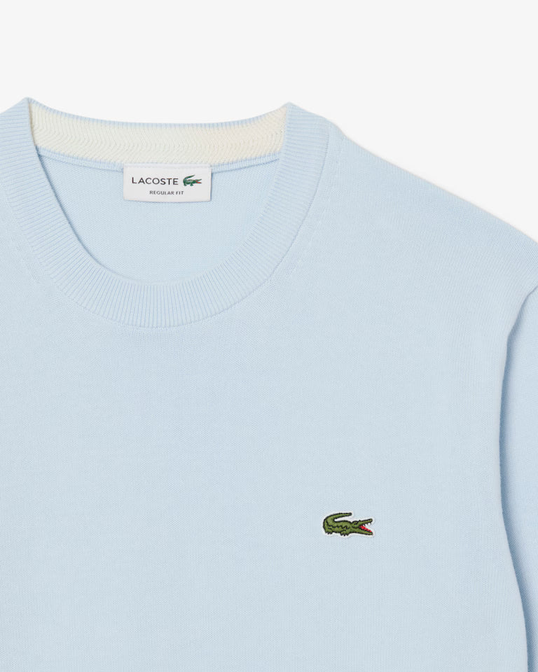 Monochrome Crew Neck Cotton Sweater-AH1985