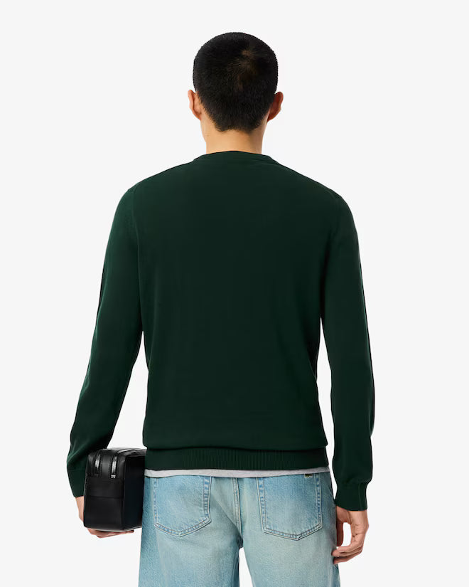 Monochrome Crew Neck Cotton Sweater-AH1985