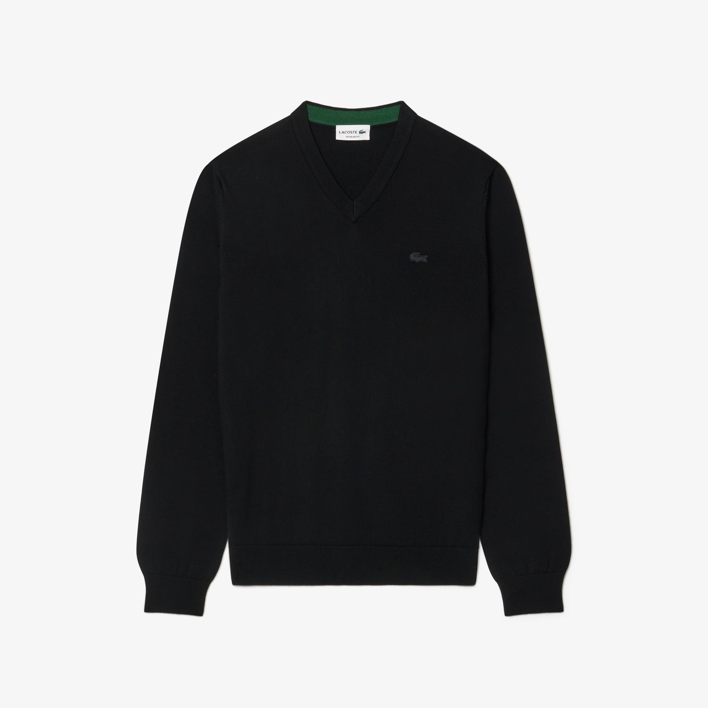 Merino Wool Monochrome V Neck Sweater - AH1990