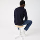 Merino Wool Monochrome V Neck Sweater-AH1990