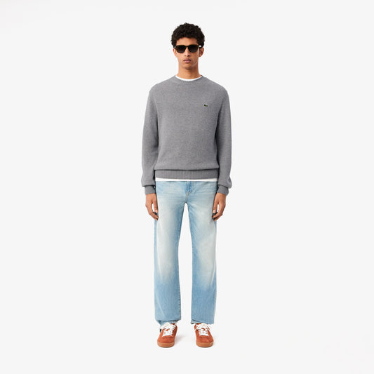 Carded Wool Crew Neck Sweater-AH2916