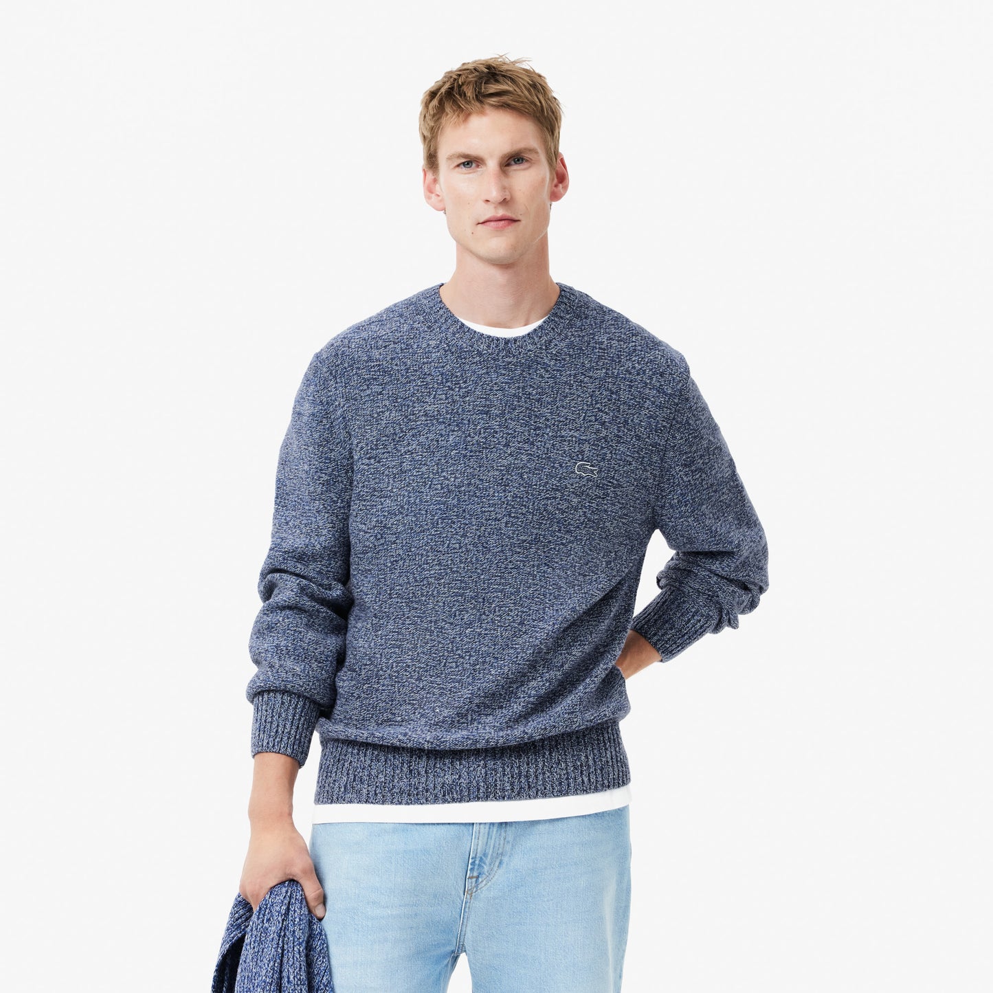 Mercerized Carded Wool Crew Neck Sweater - AH2920