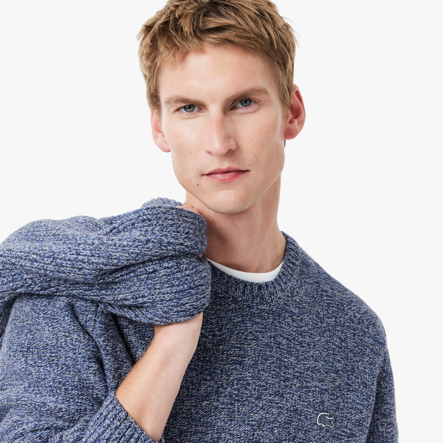 Mercerized Carded Wool Crew Neck Sweater - AH2920