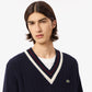 Tennis Style Carded Wool Sweater-AH3133