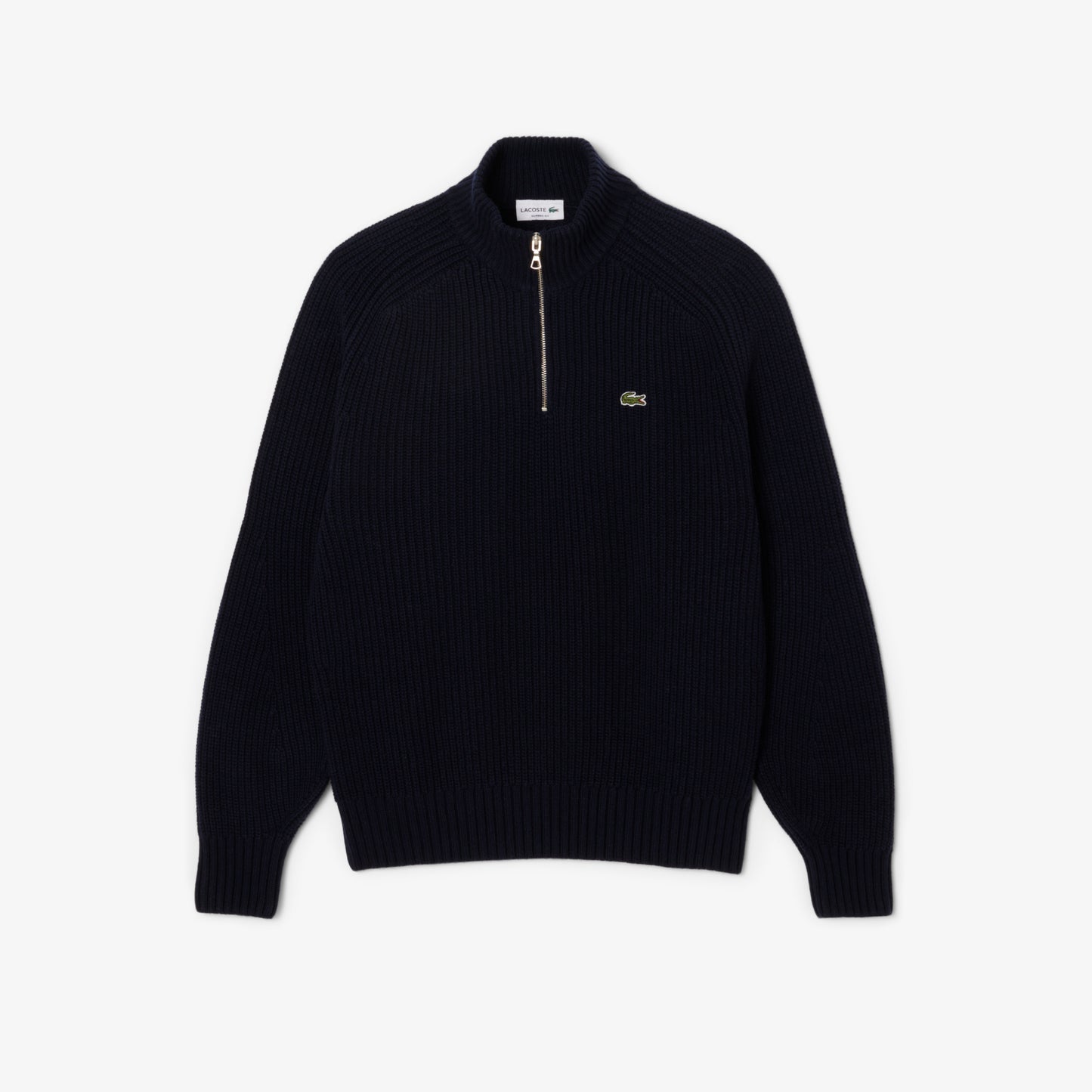 Zipped High Neck Carded Wool Sweater - AH3134