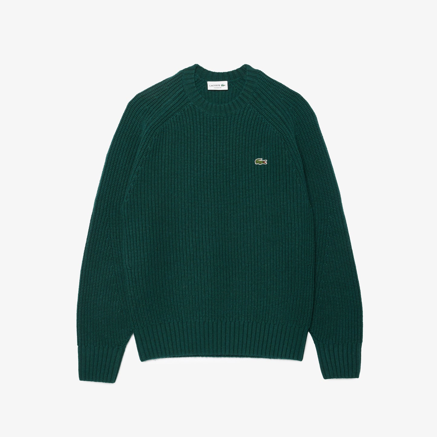 Thick Carded Wool Crew Neck Sweater-AH3142