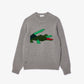 Crocodile Motif Carded Wool Sweater-AH3145