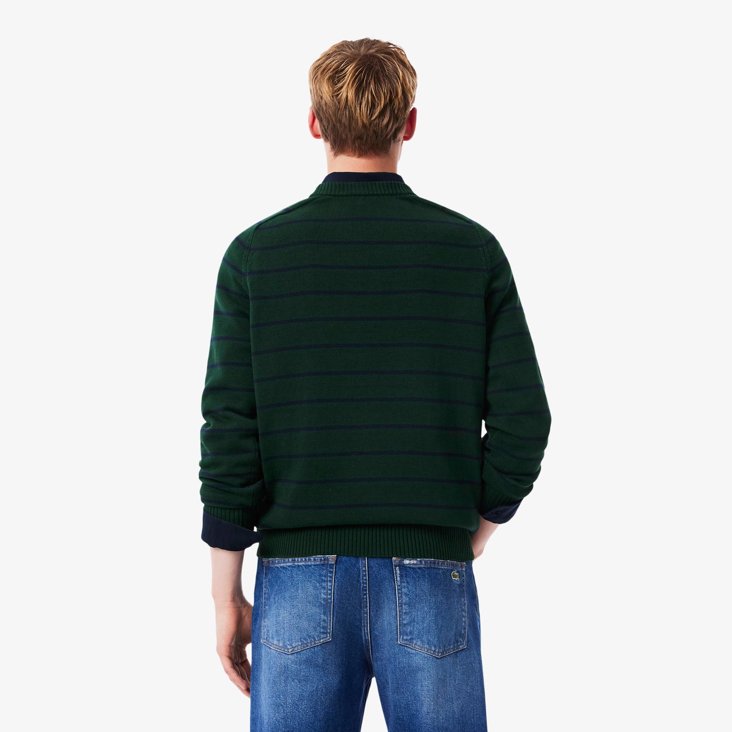 Striped Cotton Crew Neck Sweater-AH7607