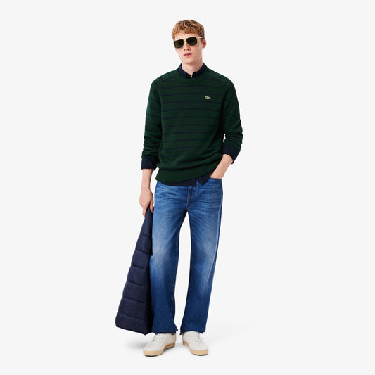 Striped Cotton Crew Neck Sweater-AH7607