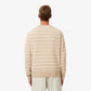 Striped 3D Knit Cotton Crew Neck Sweater-AH7607