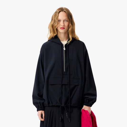 Oversized Wool Blend Popover Jacket - BF0103