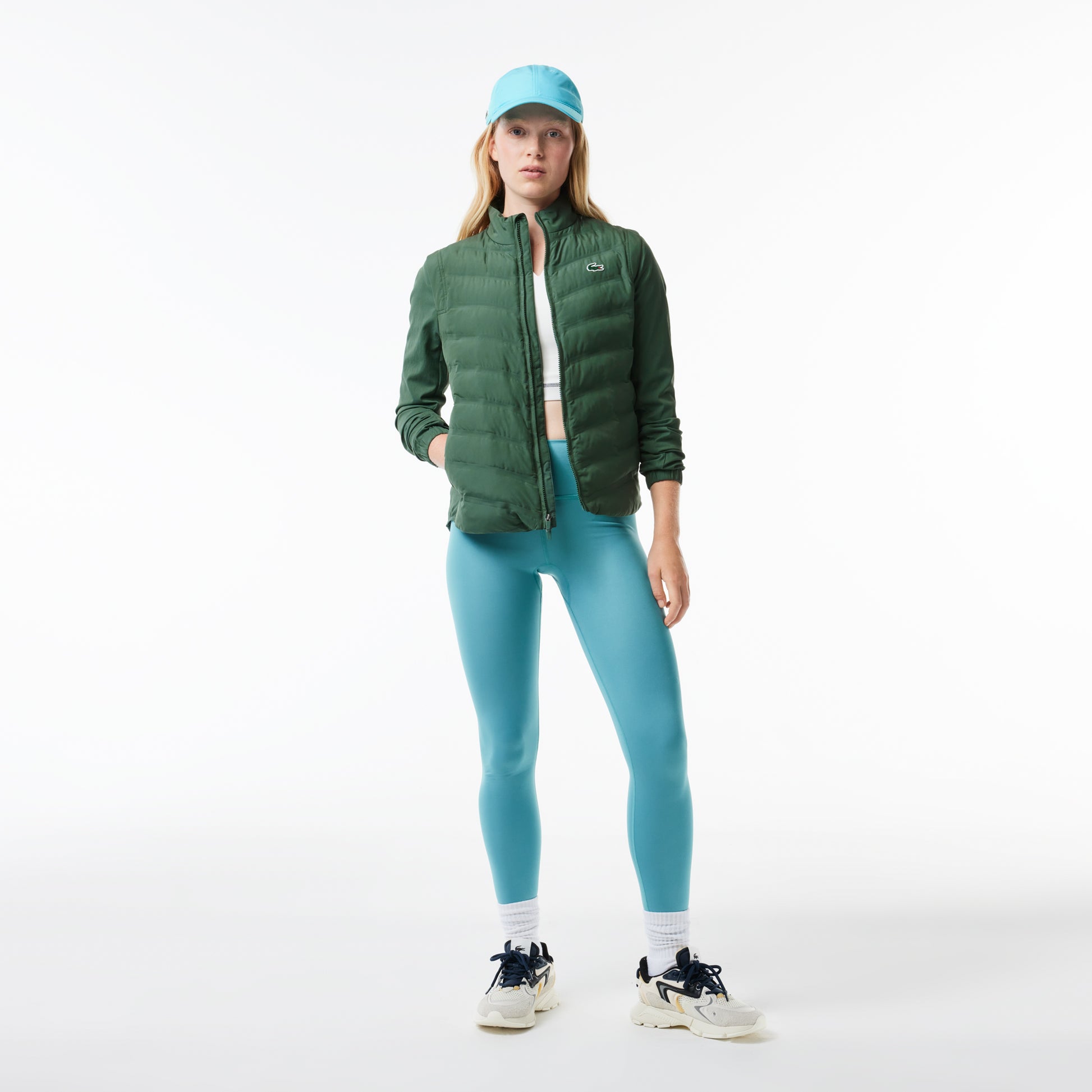 Women's Lacoste SPORT Padded Water-Repellent Golf Sweater