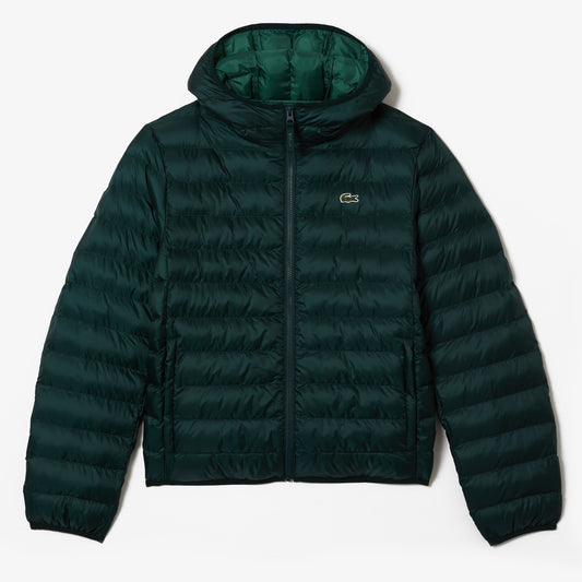 Men's Lacoste Quilted Hooded Short Jacket