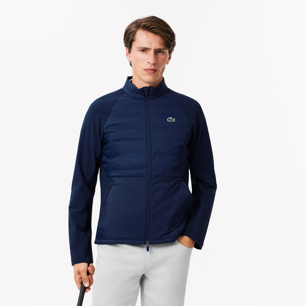 High Neck Quilted Golf Jacket-BH2638