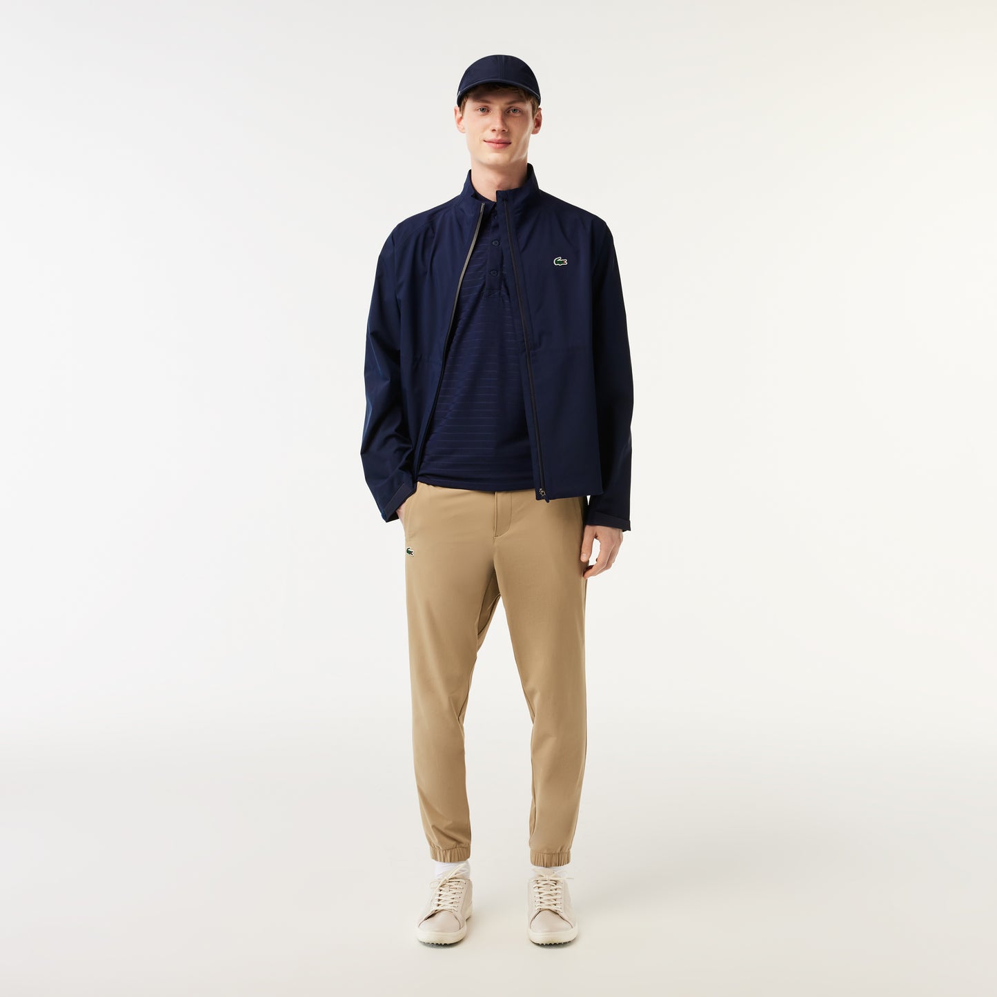 Men’s Lacoste Golf Zip-Close Waterproof Windbreaker