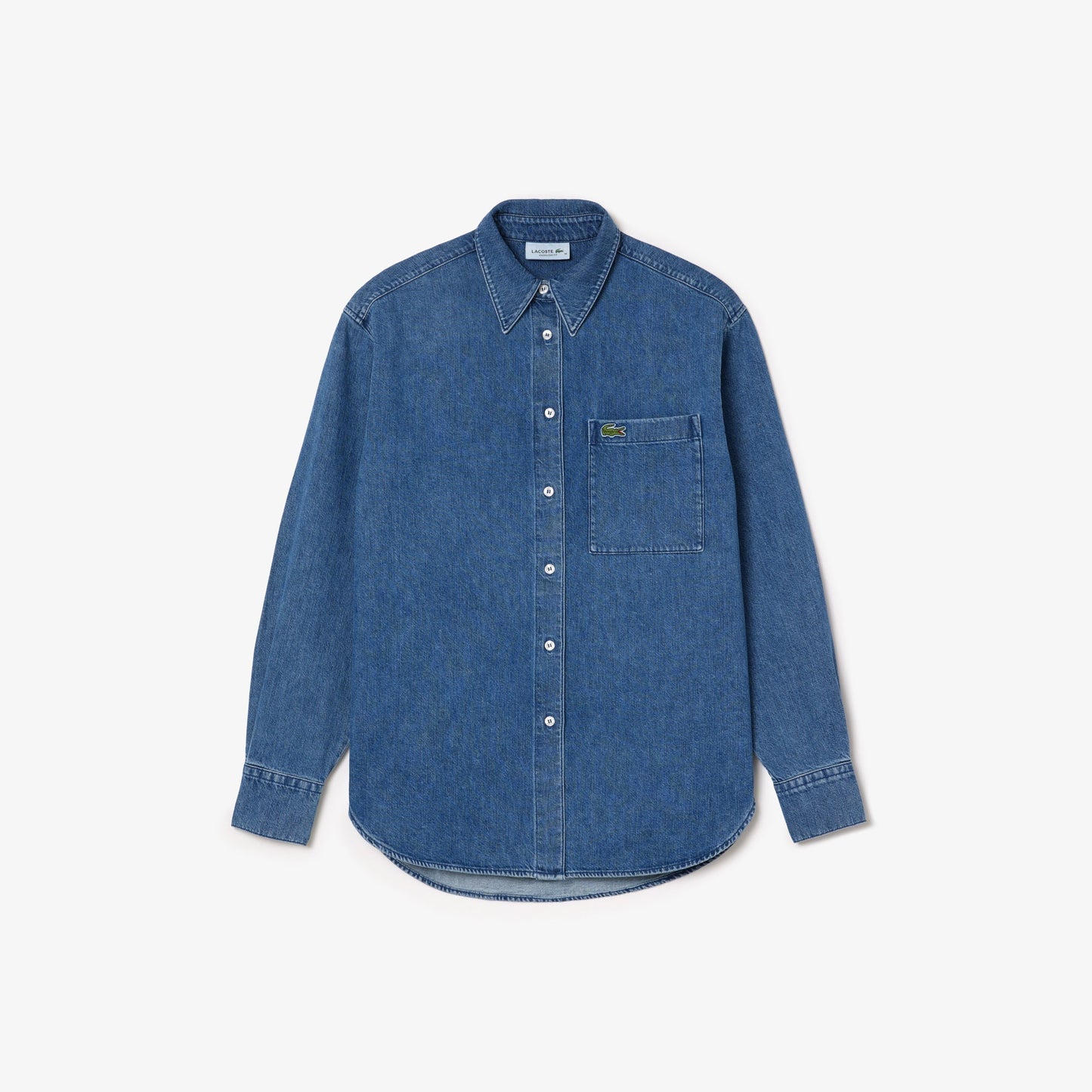 Oversized Denim Breast Pocket Shirt - CF0036