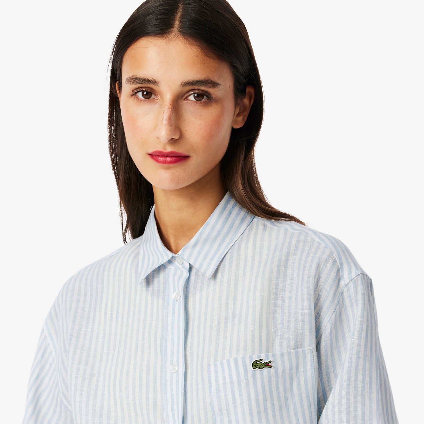 Oversized Striped Linen Shirt-CF0054