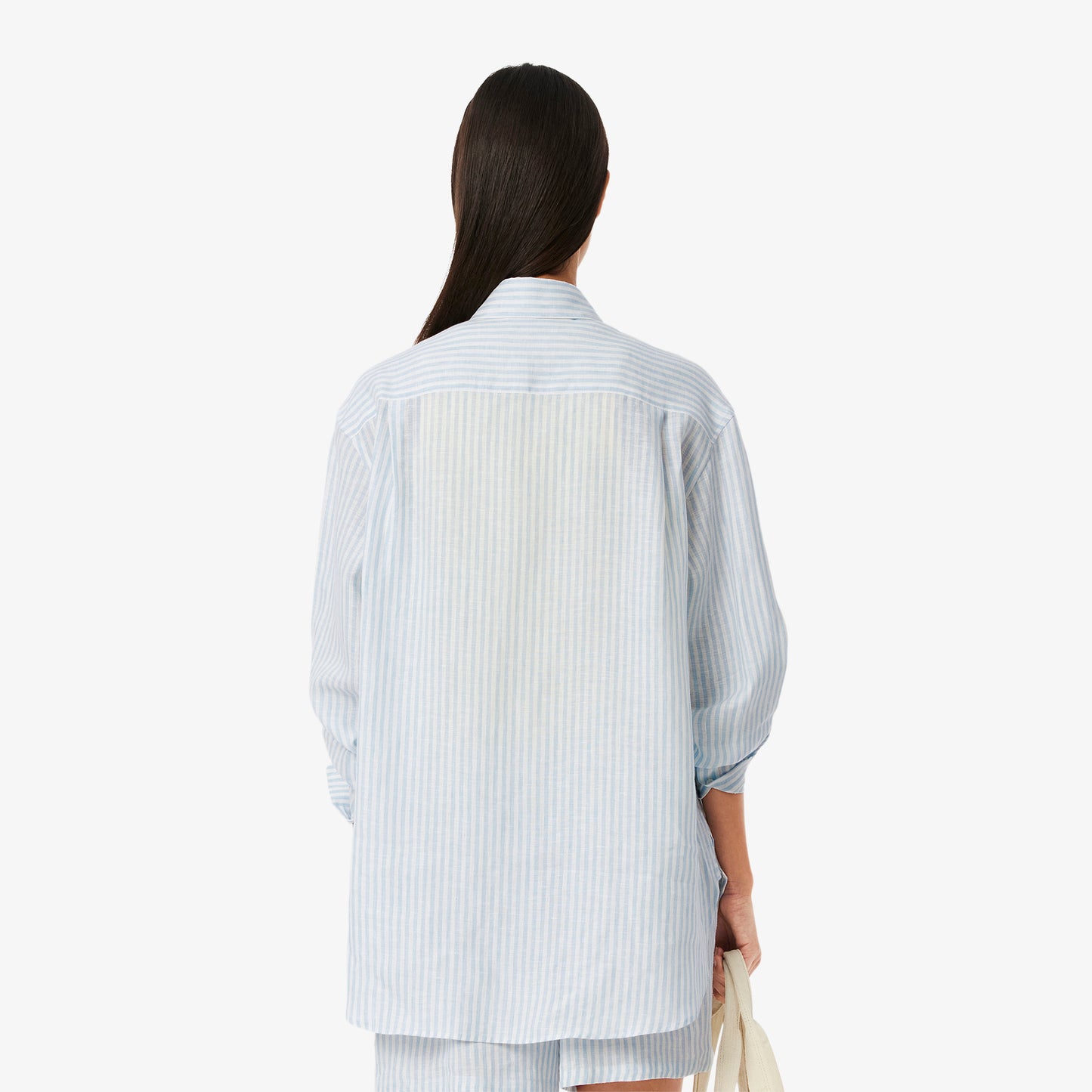 Oversized Striped Linen Shirt-CF0054