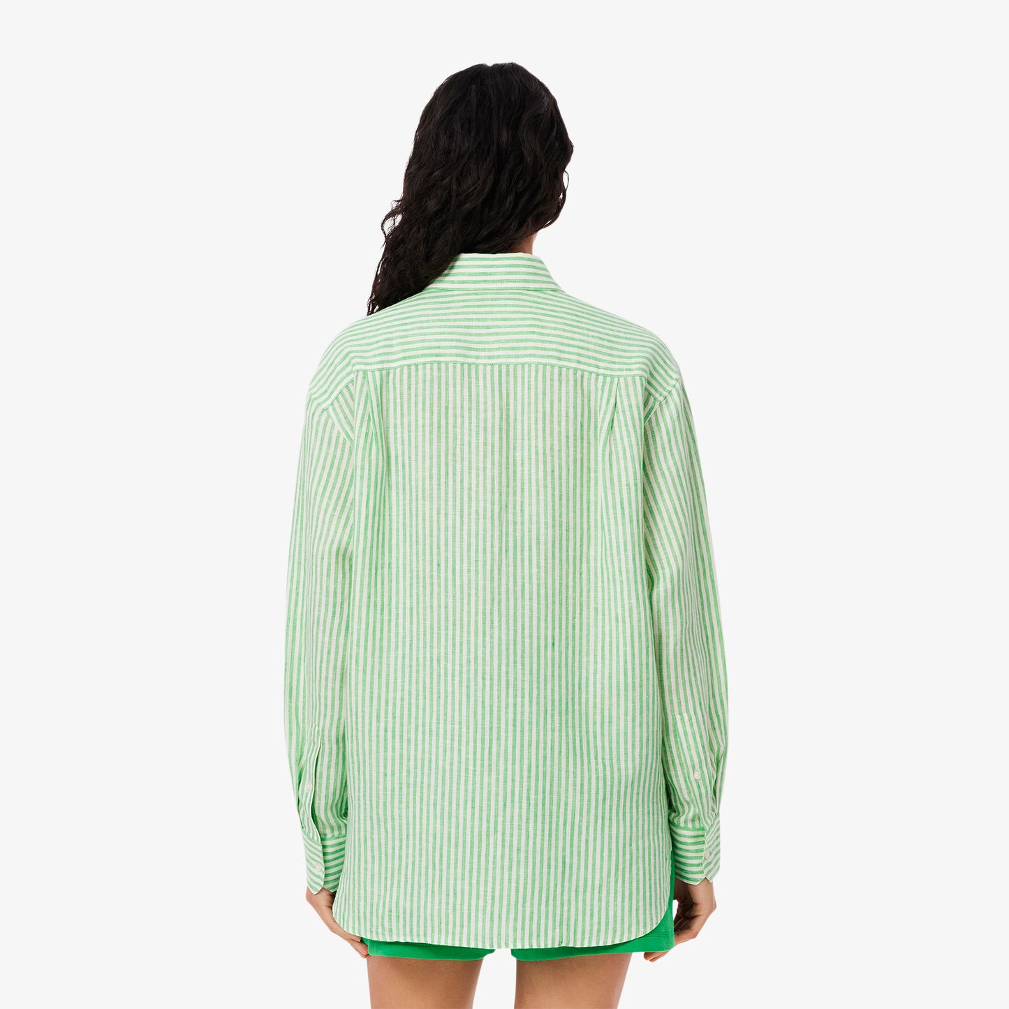 Oversized Striped Linen Shirt-CF0054