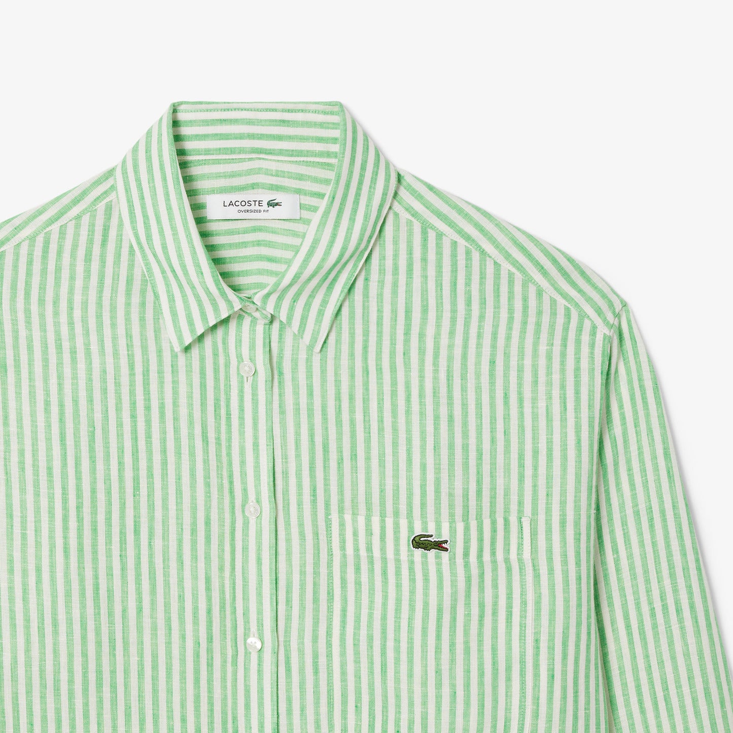 Oversized Striped Linen Shirt-CF0054
