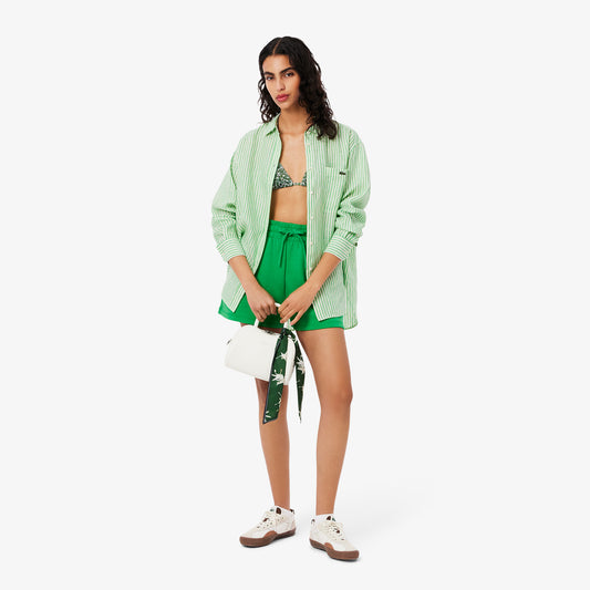 Oversized Striped Linen Shirt-CF0054