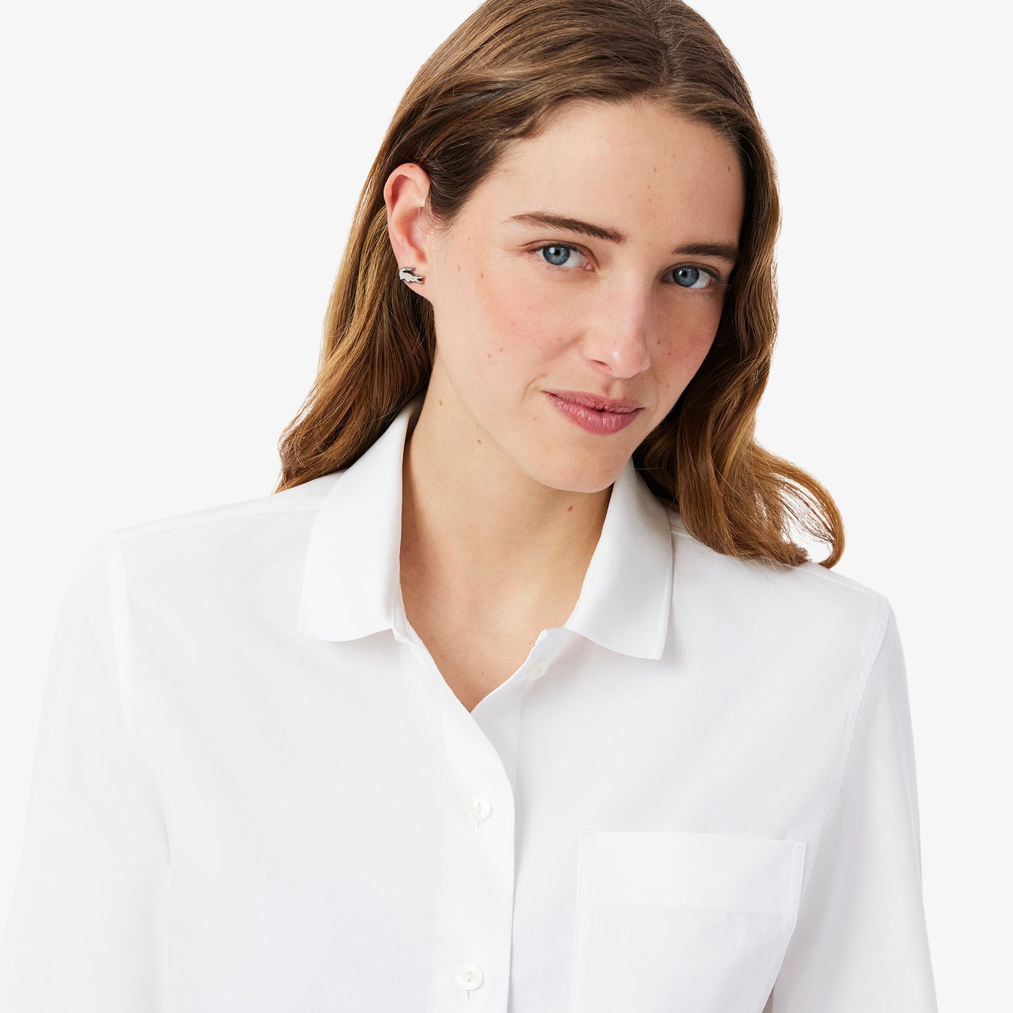 Slim Fit Stretch Poplin Pocket Shirt-CF0207