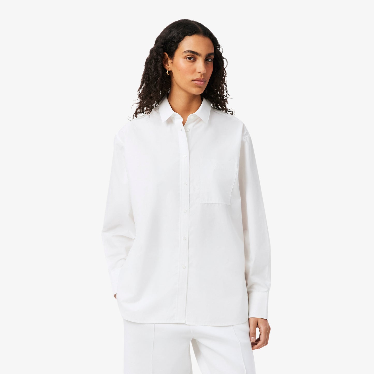 Oversized Cotton Poplin Shirt-CF1054