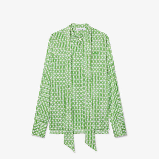 Regular Fit Removable Tie Collar Shirt-CF2626