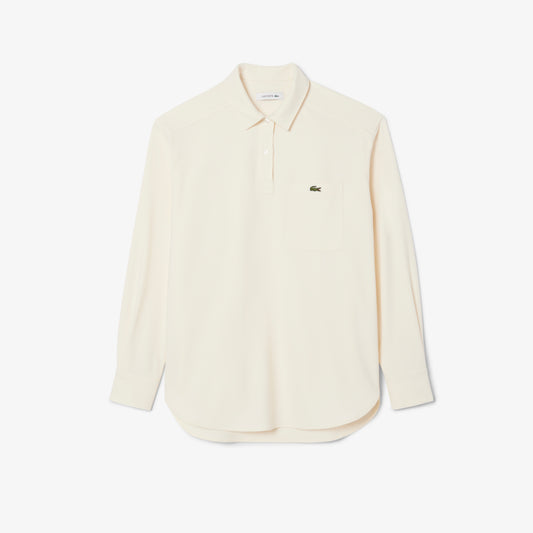 Oversized Polo Style Flannel Shirt - CF5440