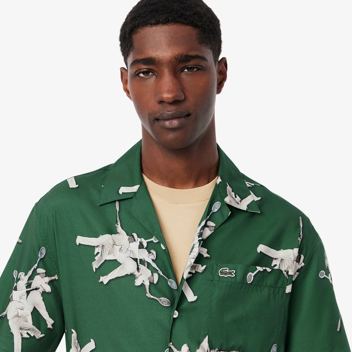 Relaxed Fit Rene Lacoste Print Shirt-CH0113